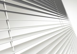 White Window Blinds on White Background